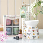 Eleanoras Floral Bug Print Oil Burner and Wax Warmer 