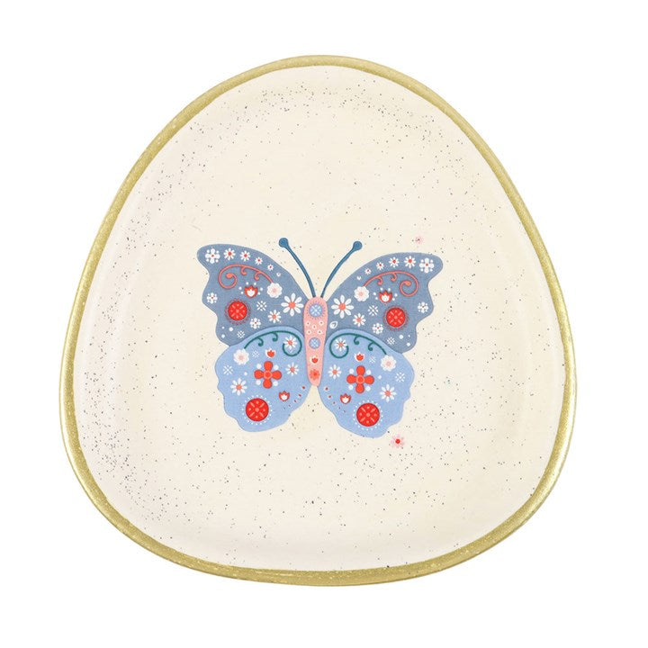 Eleanoras Floral ButterflyTrinket Dish 