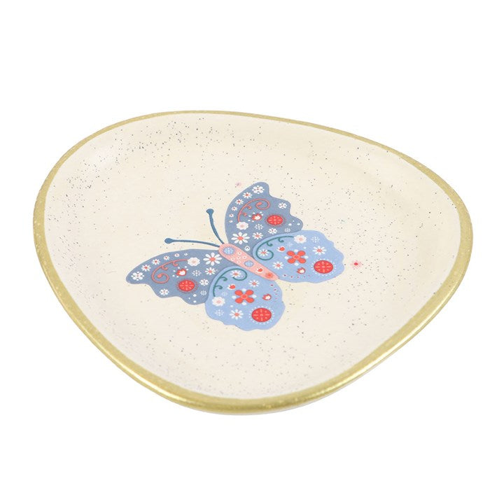 Eleanoras Floral ButterflyTrinket Dish 