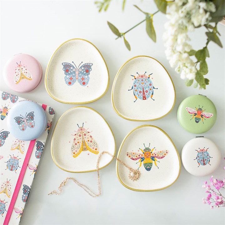 Eleanoras Floral ButterflyTrinket Dish 