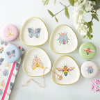 Eleanoras Floral ButterflyTrinket Dish 