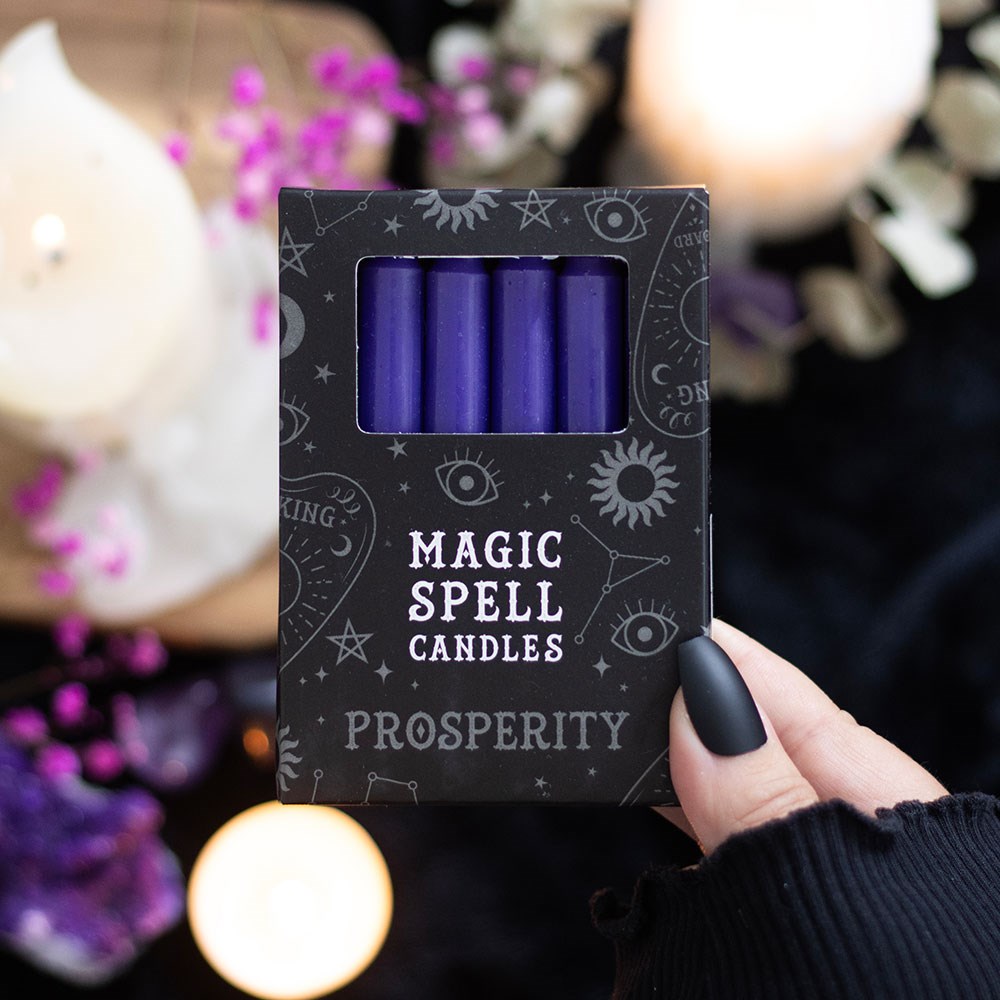 Eleanoras Prosperity Set Of 12 Purple Candles Candles