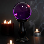 Eleanoras Small Purple Crystal Ball On Stand Crystal Balls