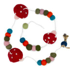 Redtop Mushrooms Felt Wall Hanging