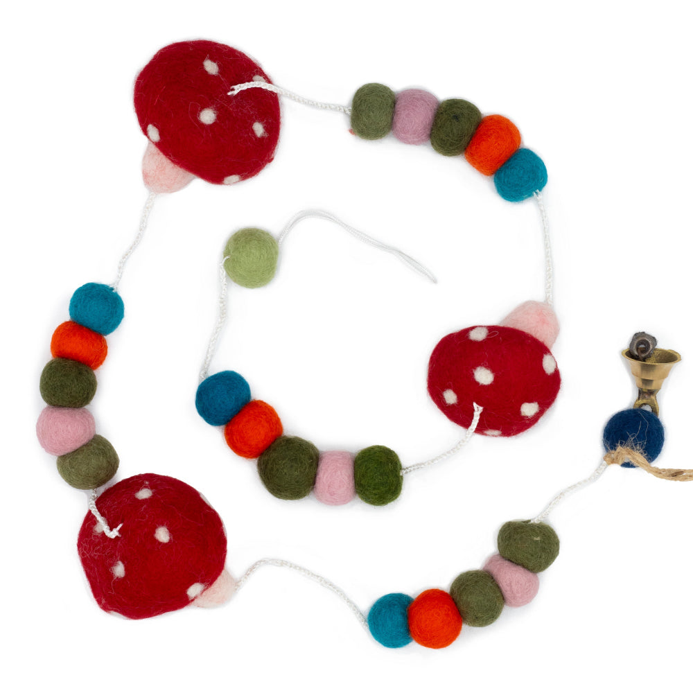 Redtop Mushrooms Felt Wall Hanging