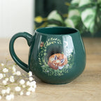 Eleanoras Green Sleeping Fox Rounded Mug 