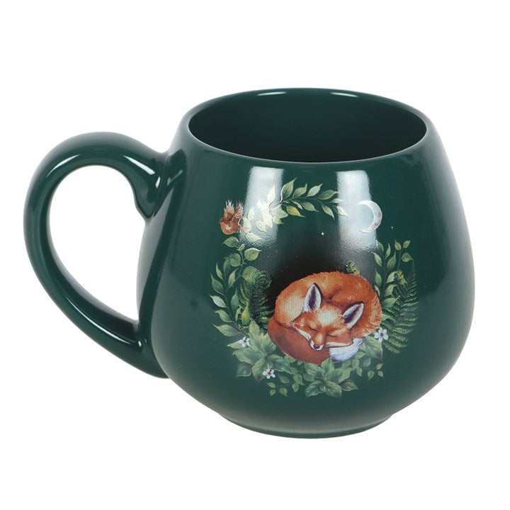 Eleanoras Green Sleeping Fox Rounded Mug 