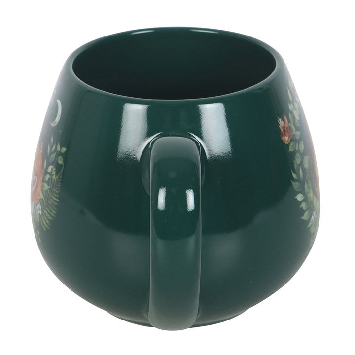 Eleanoras Green Sleeping Fox Rounded Mug 