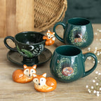 Eleanoras Green Sleeping Fox Rounded Mug 