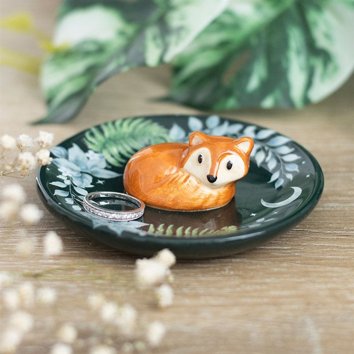 Eleanoras Green Fox Trinket Dish Jewellery Storage