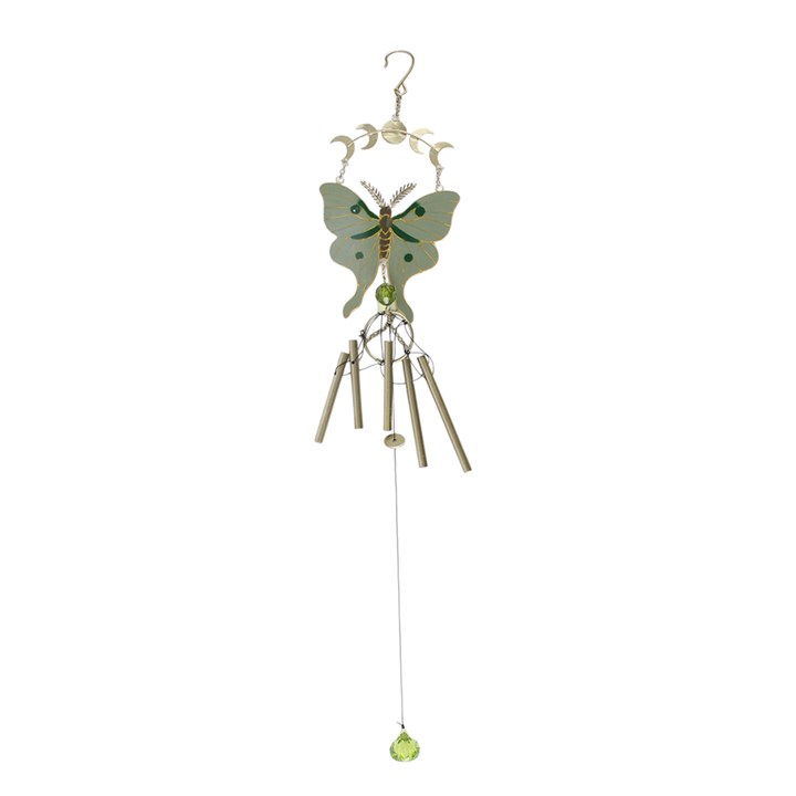 Moonphase Moth Windchime