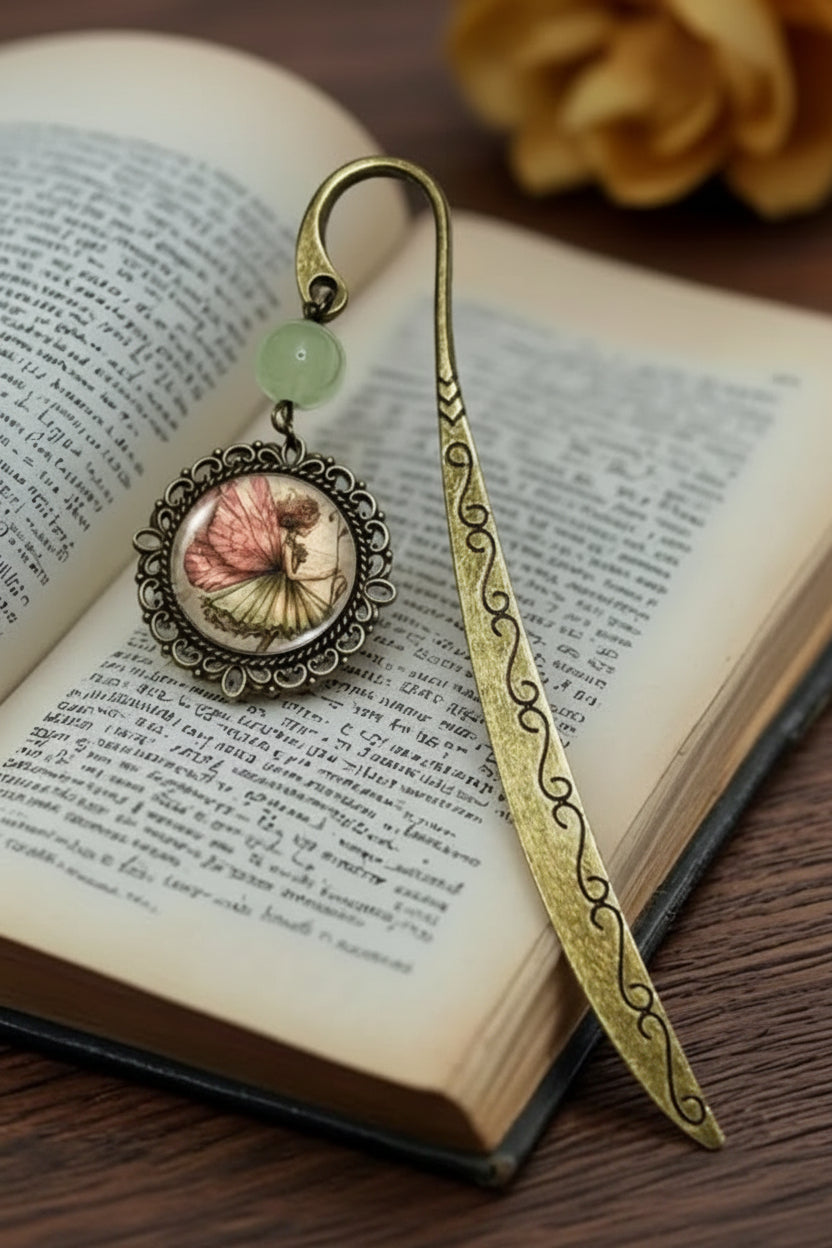 Vintage Floral Fairy Bookmark