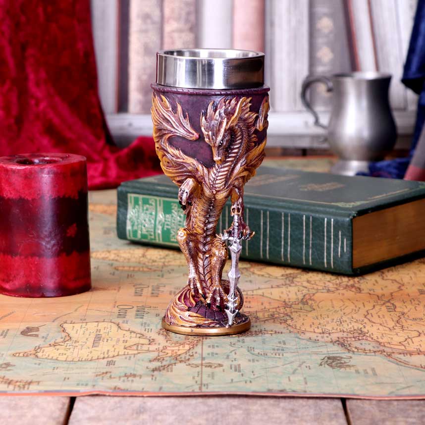 Flame Blade Dragon Goblet by Ruth Thompson - Nemesis Now
