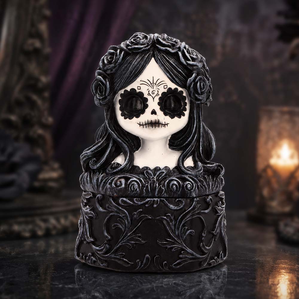 Flor De Muerte Day of the Dead Trinket Box