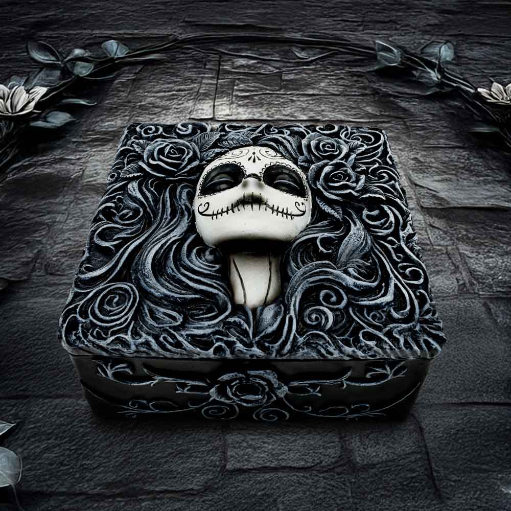 Flor de Muerte Day of the Dead Trinket Box