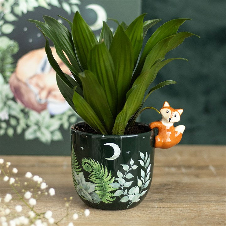 Eleanoras Green Forest Plant Pot with Fox Plant Pots