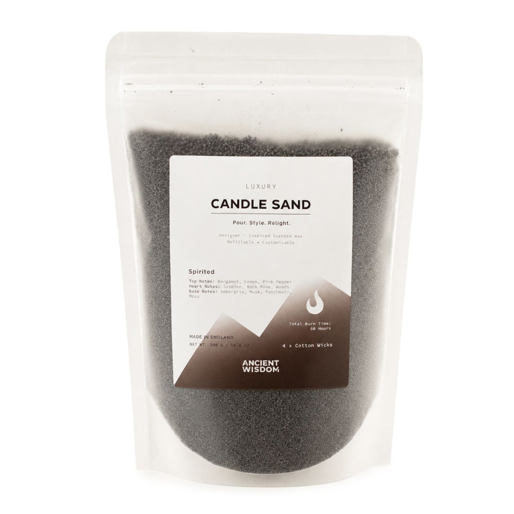 Black Spirited Fragranced Candle Sand - 300g