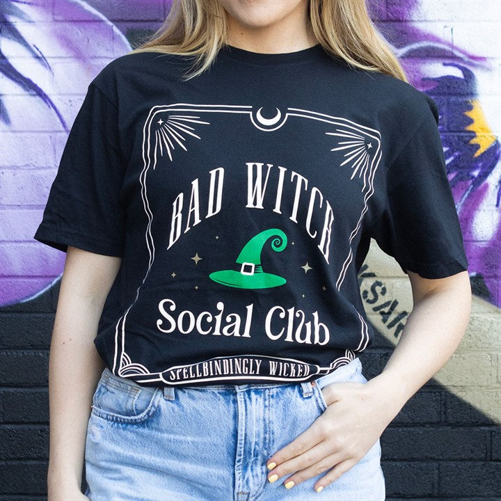 Eleanoras Green Bad Witch Social Club Unisex T-shirt Size L 