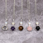 Amethyst Gemstone Healing Hands Pendant