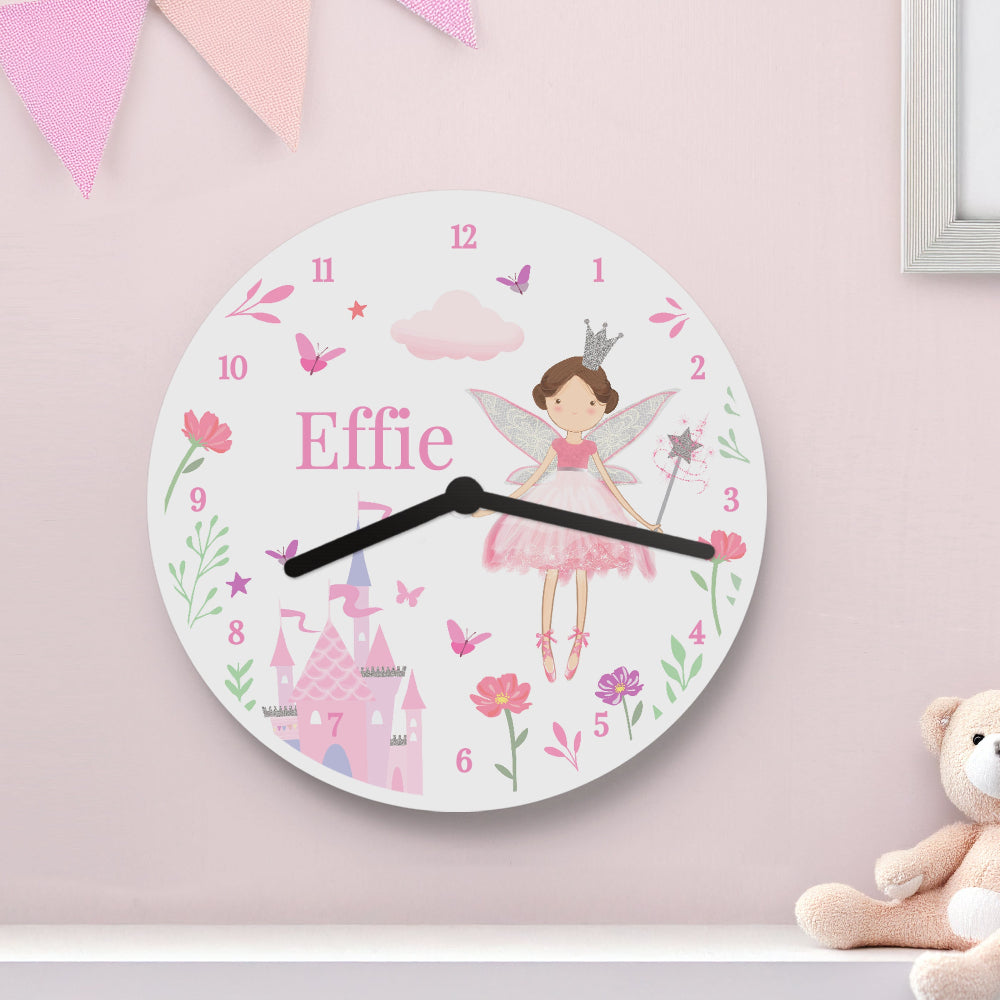 Personalised Fairy Princess Clock For Girls 
