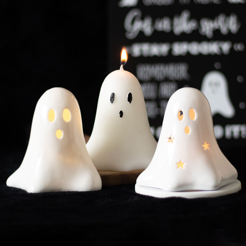 Ghost Tealight & Incense Cone Holder
