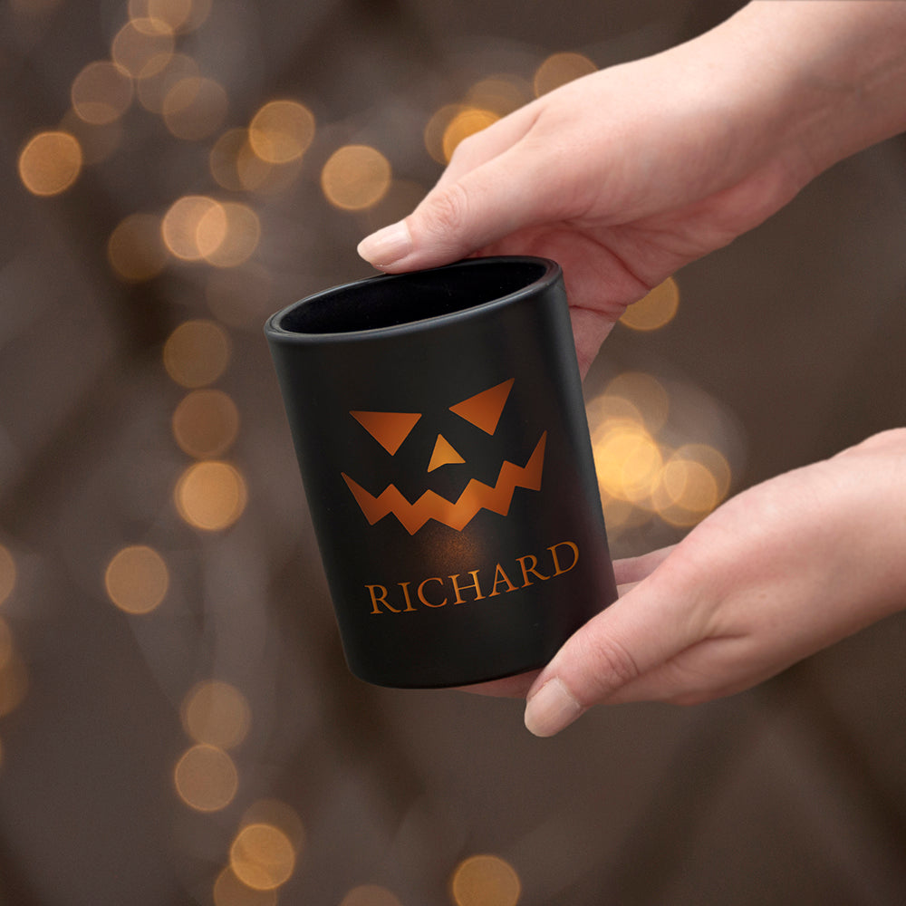 Jack-O'-Lantern Halloween Candle Holder | Personalised