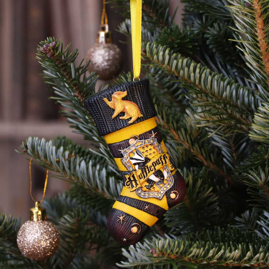 Harry Potter Hufflepuff Stocking Hanging Christmas Ornament