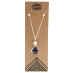Amethyst Gemstone Healing Hands Pendant