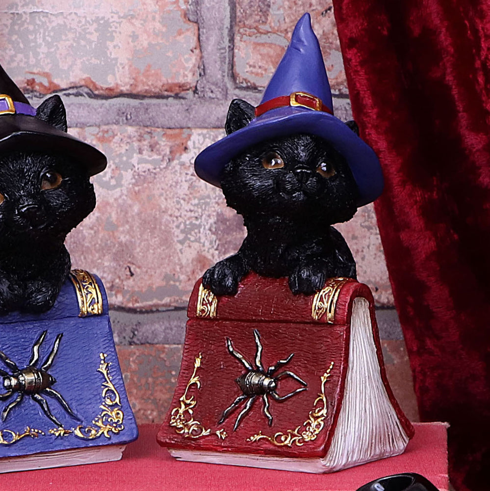 Hocus Small Witches Familiar Black Cat and Spellbook Figurine