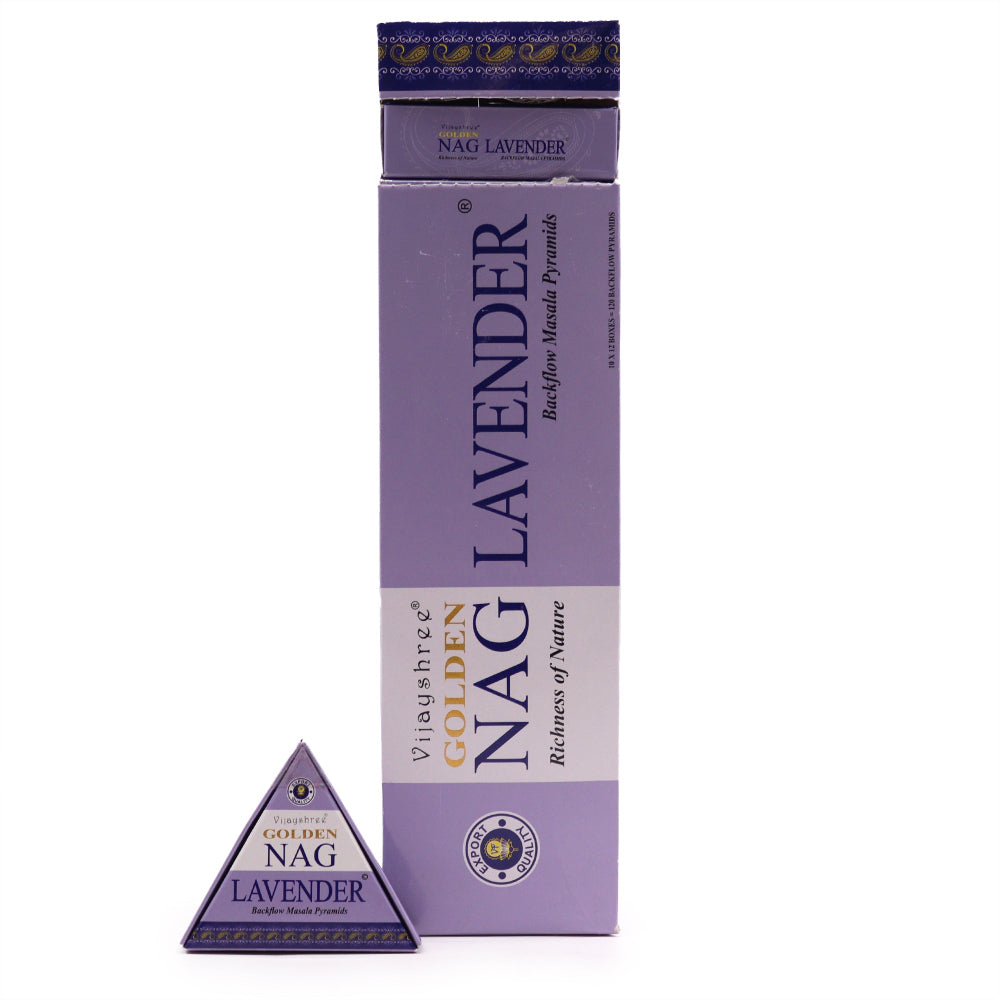 Lavender Backflow Incense Cones 42g Jumbo Golden Nag