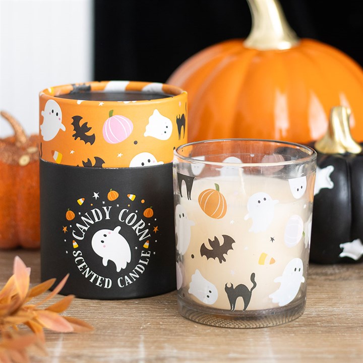 Eleanoras Sweet and Spooky Candy Corn Candle 