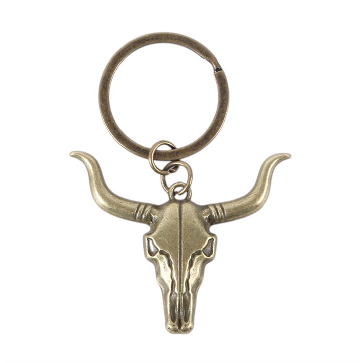 Bull Skull Keyring