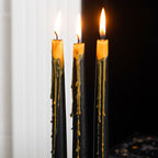 Set of 4 Pumpkin Guts Oozing Taper Candles