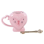 Pink Heart Locket Mug with Key Stirrer