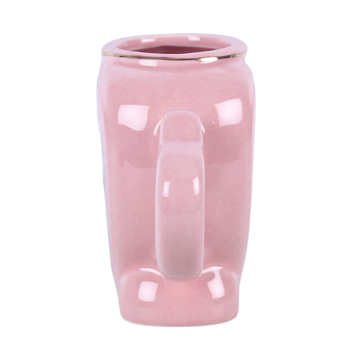 Pink Heart Locket Mug with Key Stirrer