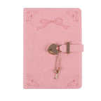 Pink Faux Leather A5 Diary with Lock
