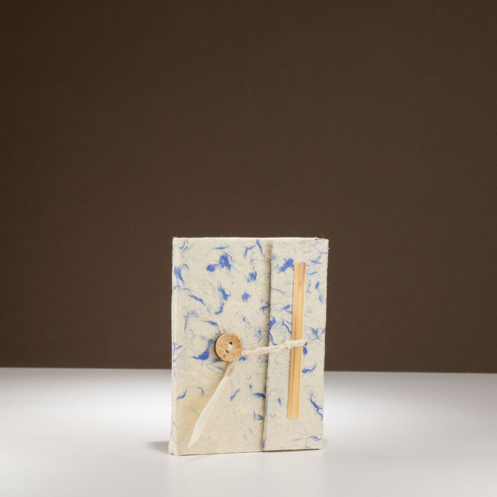 Mixed Blue Lokta Cotton Mini Notebook