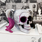 Little Monster Pigtailed Troublemaker Skull Figurine, 20.6cm