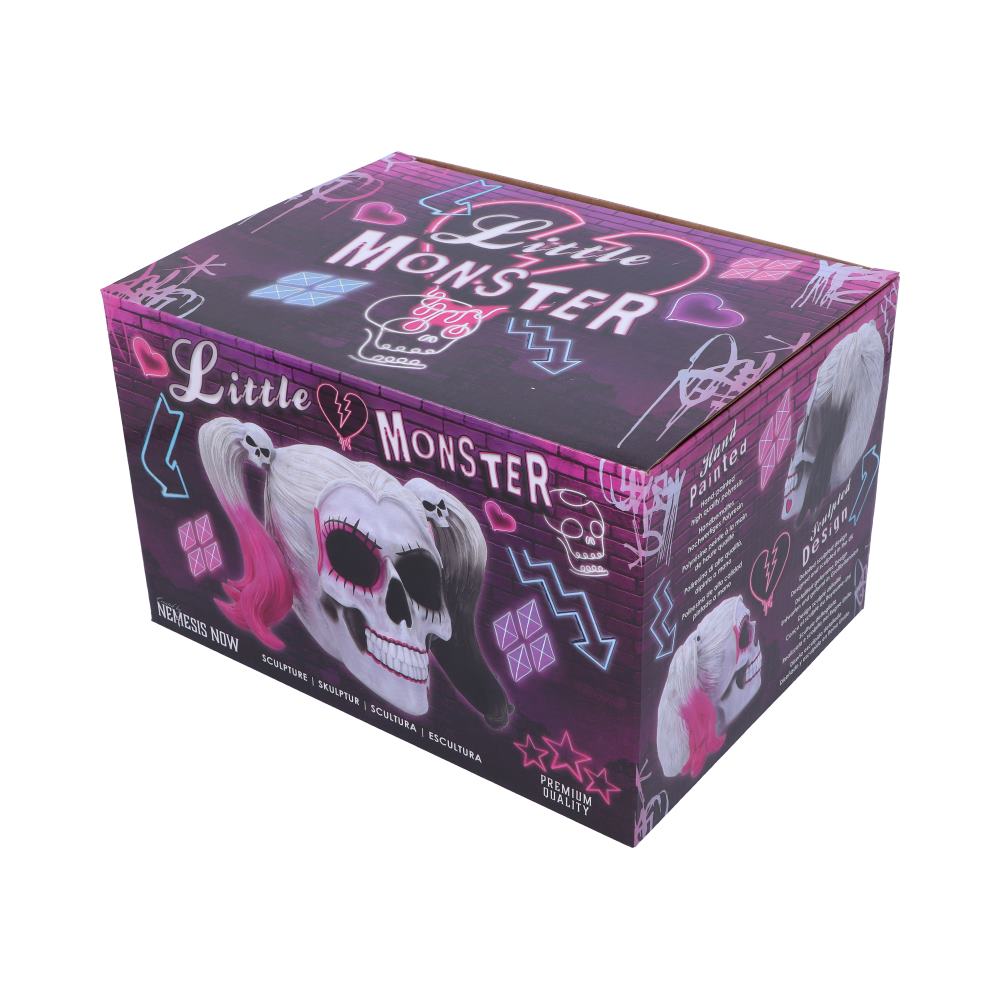 Little Monster Pigtailed Troublemaker Skull Figurine, 20.6cm