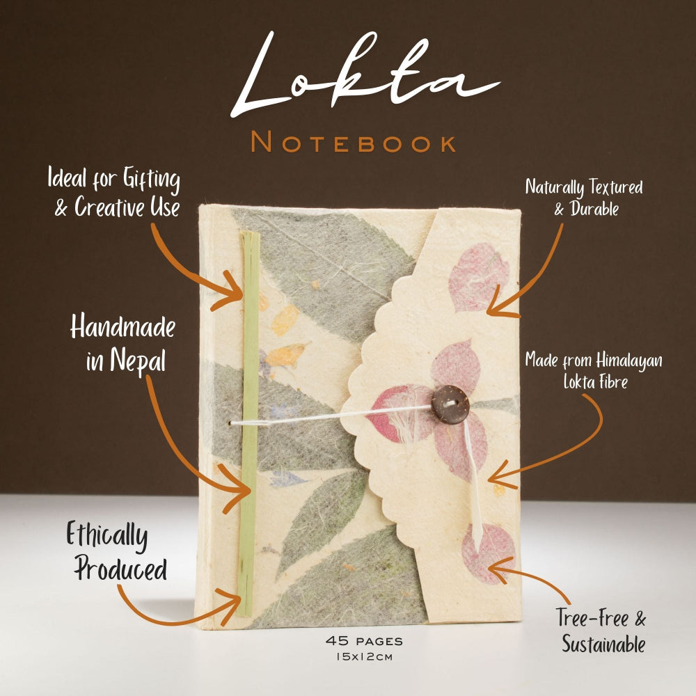 Lokta Bougainvillea Notebook Medium