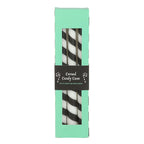 Eleanoras Set of 3 Black Candy Cane Taper Candles 