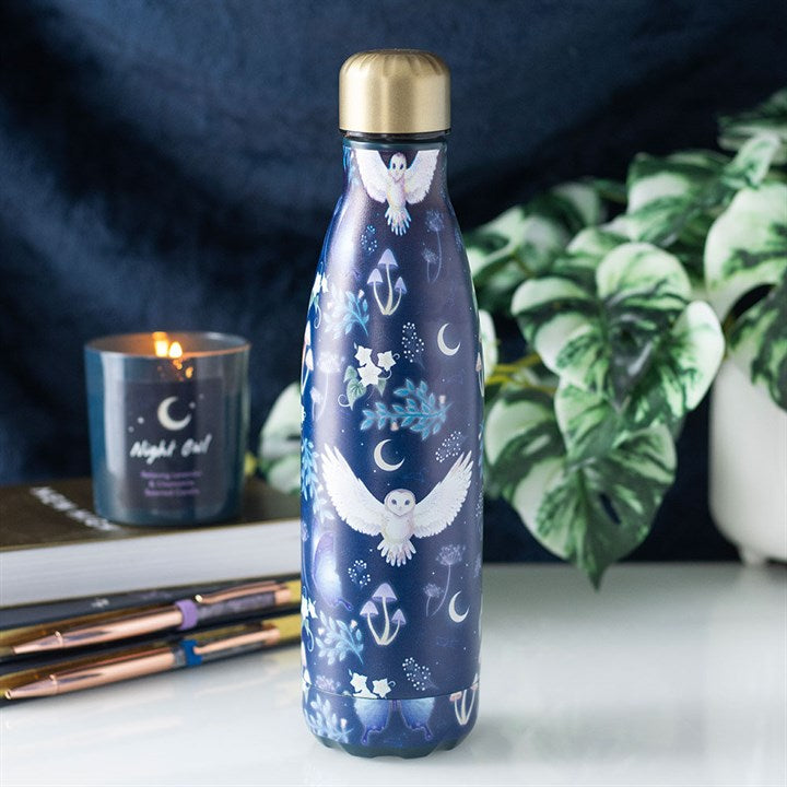 Eleanoras Night Flight Owl Metal Water Bottle Bottles & Flasks