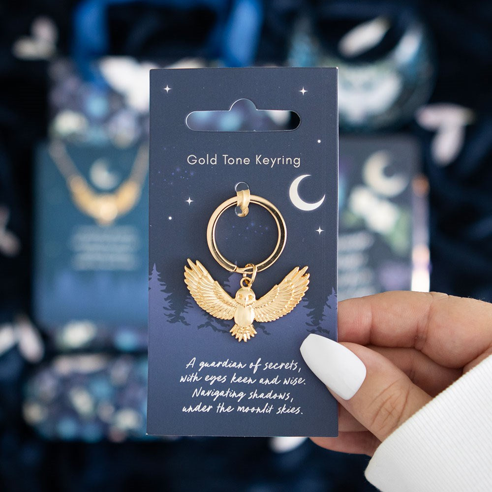Eleanoras Night Owl Metal Keyring Keyrings