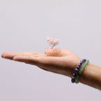 Mini Gemstone Tree On Orgonite Base- Rose Quartz ( 15 stones)