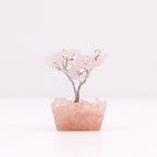 Mini Gemstone Tree On Orgonite Base- Rose Quartz ( 15 stones)