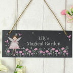 Fairy Garden Hanging Slate Sign | Personalised