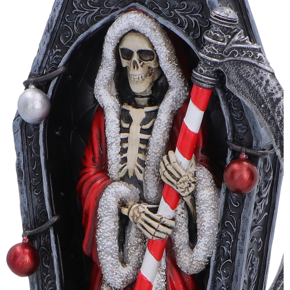 Merry Cryptmas Christmas Reaper Coffin Figurine