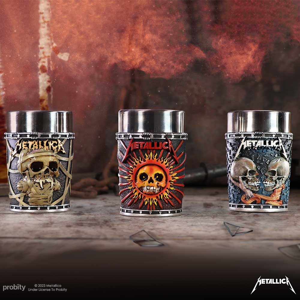 Metallica Pushead Art Collectible Shot Glass Set – Set of 3