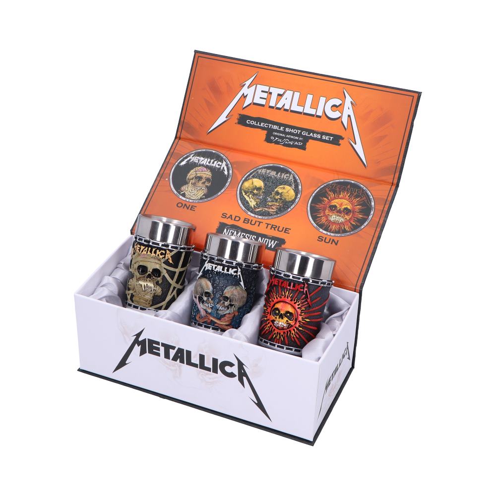 Metallica Pushead Art Collectible Shot Glass Set – Set of 3