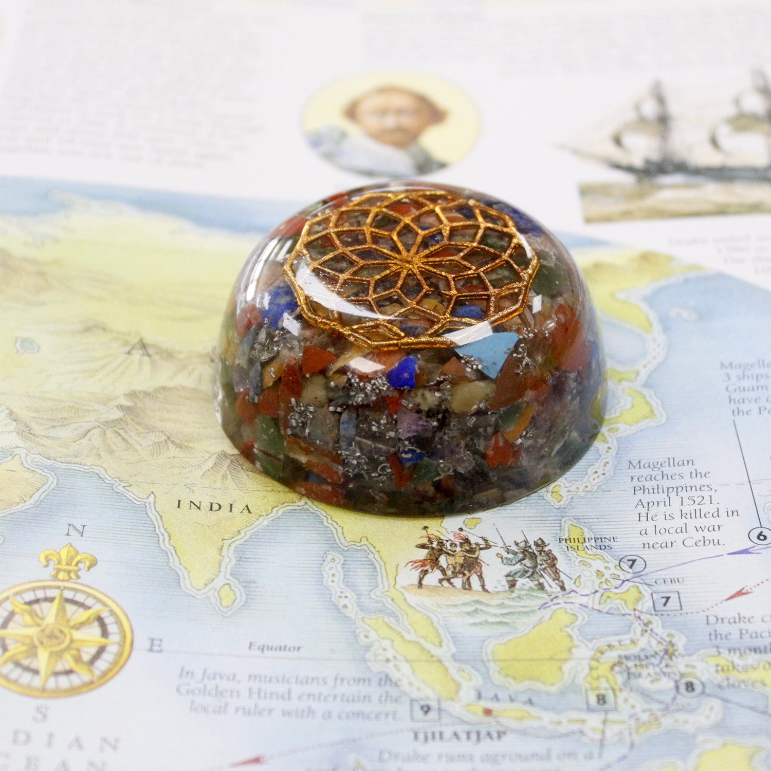 Multi Stone Dome Orgonite Desk Power Pack